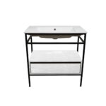 ΕΠΙΠΛΟ ΜΠΑΝΙΟΥ ZENOS 022 ΠΛΑΤΟΥΣ 85cm ΣΕ ΟΨΗ ΛΕΥΚΟΥ ΜΑΡΜΑΡΟΥ - Image 2