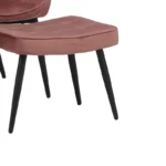 Πολυθρόνα με υποπόδιο Dorita βελούδο σάπιο μήλο-πόδι μαύρο μέταλλο - Image 8