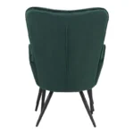 Πολυθρόνα με υποπόδιο Dorita βελούδο κυπαρισσί-πόδι μαύρο μέταλλο - Image 6