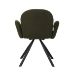 Πολυθρόνα Garzele πράσινο μπουκλέ ύφασμα-πόδι μαύρο μέταλλο - Image 7