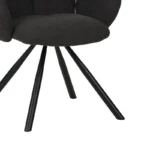 Πολυθρόνα Garzele ανθρακί μπουκλέ ύφασμα-πόδι μαύρο μέταλλο - Image 8