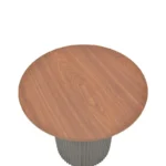 Βοηθητικό τραπέζι Dovel mdf σε καρυδί-μαύρη απόχρωση - Image 3