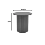 Βοηθητικό τραπέζι Dovel mdf σε καρυδί-μαύρη απόχρωση - Image 2