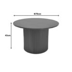 Τραπέζι σαλονιού Dovel mdf σε καρυδί-μαυρη απόχρωση - Image 2