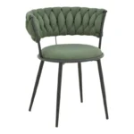 Πολυθρόνα Alkia I ύφασμα σε χακί απόχρωση- πόδι μαύρο μέταλλο 57x58.5x72εκ