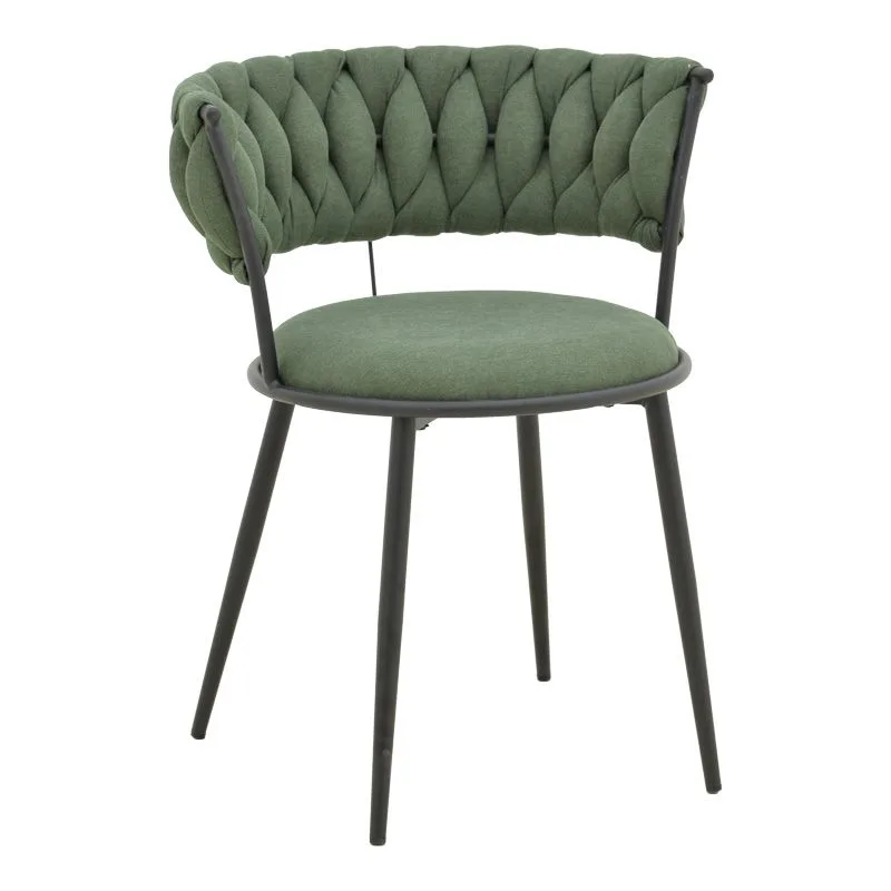 029-000382 Πολυθρόνα Alkia I ύφασμα σε χακί απόχρωση- πόδι μαύρο μέταλλο 57x58.5x72εκ - Image 1