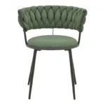 Πολυθρόνα Alkia I ύφασμα σε χακί απόχρωση- πόδι μαύρο μέταλλο 57x58.5x72εκ - Image 4