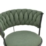 Πολυθρόνα Alkia I ύφασμα σε χακί απόχρωση- πόδι μαύρο μέταλλο 57x58.5x72εκ - Image 6