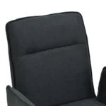 Πολυθρόνα Essential ύφασμα μαύρο-πόδι μαύρο μεταλλικό 55.5x59x89εκ - Image 6