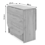 Τραπέζι Nadine πολυμορφικό-επεκτεινόμενο wenge 160x80x76.5εκ - Image 9