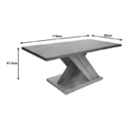 Τραπέζι σαλονιού Solange σε γκρι-sonoma απόχρωση - Image 2