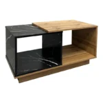 Τραπέζι σαλονιού Fetix σε μαύρο μαρμάρου-sonoma απόχρωση - Image 7