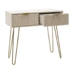 Κονσόλα Isla χρώμα λευκό painting-χρυσό 80x39x74εκ - Image 4