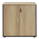 Ντουλάπι γραφείου χαμηλό επαγγελματικό Lotus χρώμα φυσικό ανθρακί 80x40x80εκ - Image 4