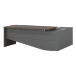 Γραφείο εργασίας επαγγελματικό αριστερή γωνία Denith ανθρακί-καρυδί - Image 5