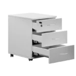 Συρταριέρα γραφείου επαγγελματική Amazon τροχήλατη λευκό μελαμίνης 39x47x52.5εκ - Image 4