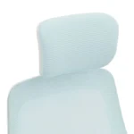 Καρέκλα γραφείου Peja mesh ύφασμα σιελ-σκελετός λευκό - Image 4