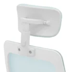 Καρέκλα γραφείου Peja mesh ύφασμα σιελ-σκελετός λευκό - Image 3