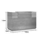 Γραφείο reception Lotus σε χρώμα φυσικό - Image 2