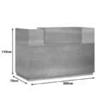 Γραφείο reception Lotus σε χρώμα φυσικό - Image 2