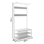 Έπιπλο εισόδου Πορτ Μαντώ Ralph MDF φυσικό-λευκό - Image 5