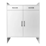 Παπουτσοθήκη Gazen 12 ζεύγων με συρτάρια σε λευκή απόχρωση - Image 3