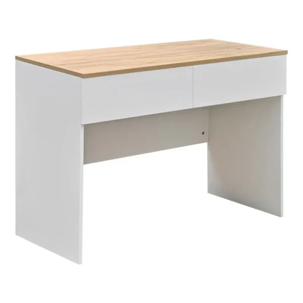 Γραφείο εργασίας Beleton με συρτάρια mdf σε oak με λευκή απόχρωση