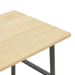 Γραφείο εργασίας Ferje με ράφια mdf σε φυσική με μαύρη απόχρωση - Image 4