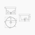 Νιπτήρας Επικαθήμενος Πορσελάνης Cerastyle Suit Φ 38cm 078000-u Λευκό - Image 2