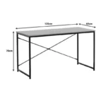 Γραφείο εργασίας Bailon σε oak απόχρωση με μαύρο μέταλλο - Image 2