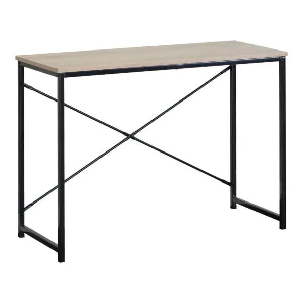 Γραφείο εργασίας Bailon σε oak απόχρωση με μαύρο μέταλλο