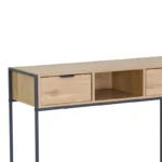 Κονσόλα Regando σε oak απόχρωση με μαύρο μέταλλο 100x35x80εκ - Image 5