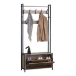 Έπιπλο εισόδου Ventoria σε oak απόχρωση με μαύρο μέταλλο - Image 2