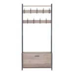 Έπιπλο εισόδου Ventoria σε oak απόχρωση με μαύρο μέταλλο - Image 3