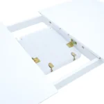 Tραπέζι επεκτεινόμενο Mabor ξύλο σε λευκή απόχρωση 120-150x80x73,8εκ - Image 7