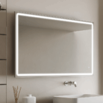 Καθρέφτης Hera Antrachite 80x70cm, επιλογή φως TRIMODE-LED, On/Off αφής, ρύθμιση έντασης, αποθαμβωτής.