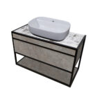 ΕΠΙΠΛΟ ΜΠΑΝΙΟΥ K540 CARTESIO 100 cm ΣΕ ΑΠΟΧΡΩΣΗ ΣΚΟΥΡΟ ΤΣΙΜΕΝΤΟ - Image 3