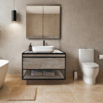 ΕΠΙΠΛΟ ΜΠΑΝΙΟΥ K540 CARTESIO 100 cm ΣΕ ΑΠΟΧΡΩΣΗ ΣΚΟΥΡΟ ΤΣΙΜΕΝΤΟ