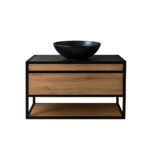 ΕΠΙΠΛΟ ΜΠΑΝΙΟΥ K529 CARTESIO 100 cm ΣΕ ΦΥΣΙΚΗ ΑΠΟΧΡΩΣΗ ΞΥΛΟΥ - Image 2