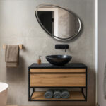 ΕΠΙΠΛΟ ΜΠΑΝΙΟΥ K529 CARTESIO 100 cm ΣΕ ΦΥΣΙΚΗ ΑΠΟΧΡΩΣΗ ΞΥΛΟΥ