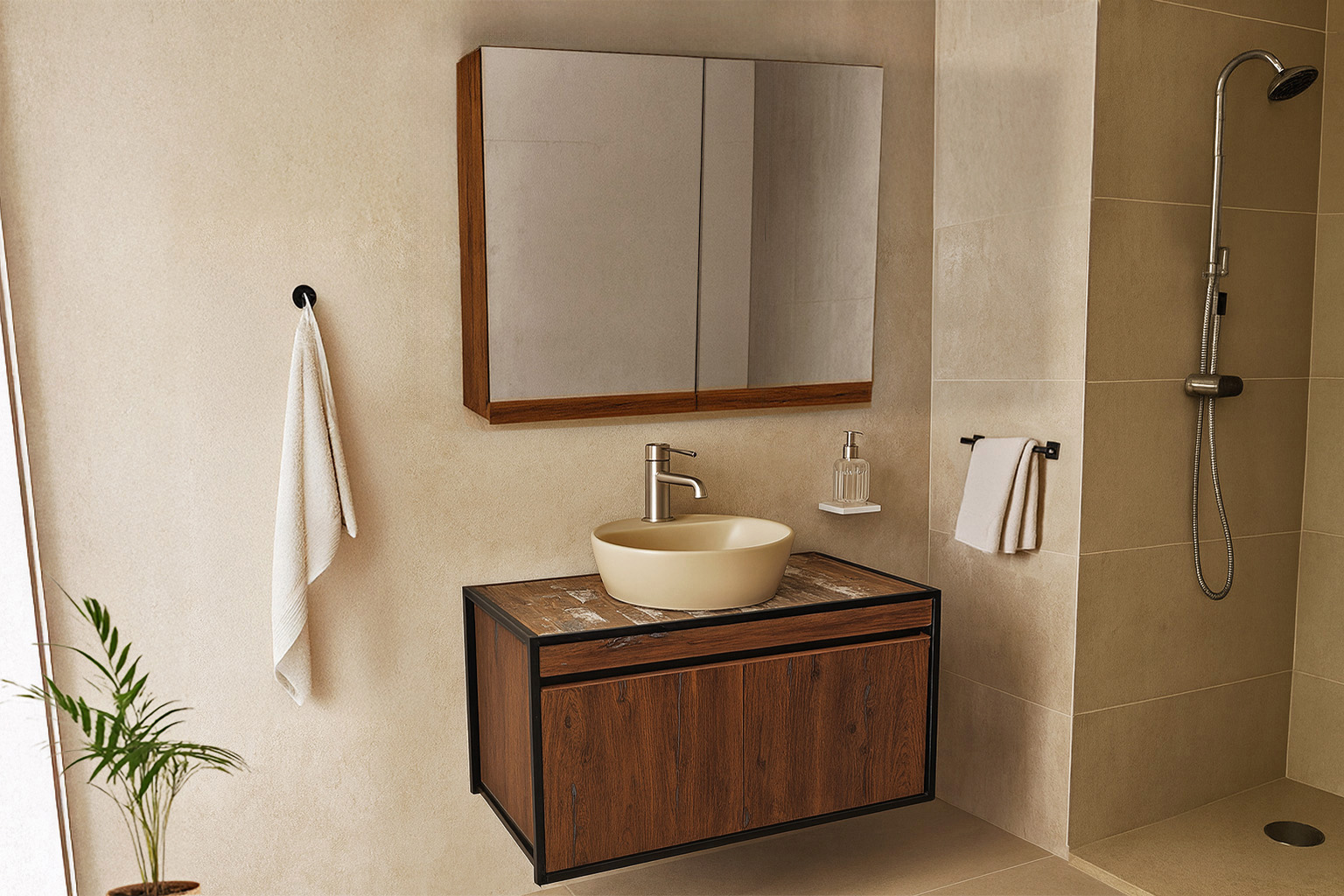 100 ntoulapi K545 3171 WOOD DECOR BCKRND 2 ΕΠΙΠΛΟ ΜΠΑΝΙΟΥ K545 RIGHELLO 100 cm ΣΕ ΑΠΟΧΡΩΣΗ ΚΑΡΥΔΙΑΣ - Image 1