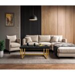 ΤΡΑΠΕΖΙ ΣΑΛΟΝΙΟΥ ERNEST ΣΕ ΟΨΗ ΜΑΥΡΟΥ ΜΑΡΜΑΡΟΥ ΚΑΙ ΧΡΥΣΗ ΜΕΤΑΛΛΙΚΗ ΒΑΣΗ