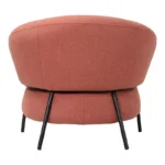 Πολυθρόνα Jennie ύφασμα σε κεραμιδι απόχρωση με μαύρα μεταλλικά πόδια - Image 5