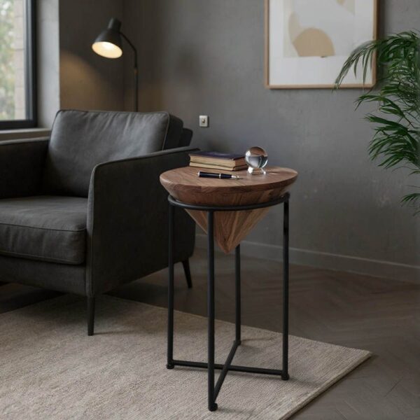 Βοηθητικό τραπέζι σαλονιού Miles I μασίφ ξύλο ακακίας σε φυσική απόχρωση