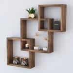 Ραφιέρα τοίχου Maas χρώμα καρυδί - Image 3