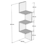 Ραφιέρα γωνιακή τοίχου Insta  λευκό - Image 5