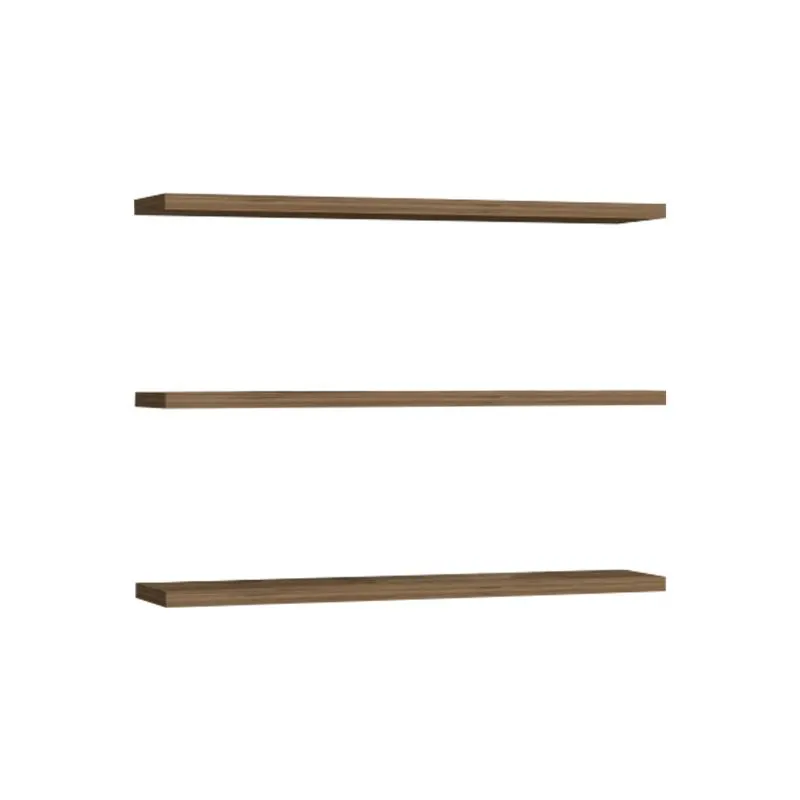 120-000452 Ραφιέρα τοίχου Edna μελαμίνη σε καρυδί απόχρωση - Image 1