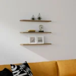 Ραφιέρα τοίχου Edna μελαμίνη σε καρυδί απόχρωση - Image 2