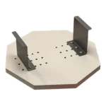 Βοηθητικό τραπεζάκι Linea σε απόχρωση κρέμα με μαύρα μεταλλικά πόδια - Image 2