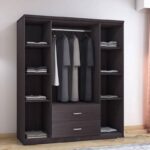 Ντουλάπα ρούχων τετράφυλλη OLYMPUS χρώμα wenge - Image 2